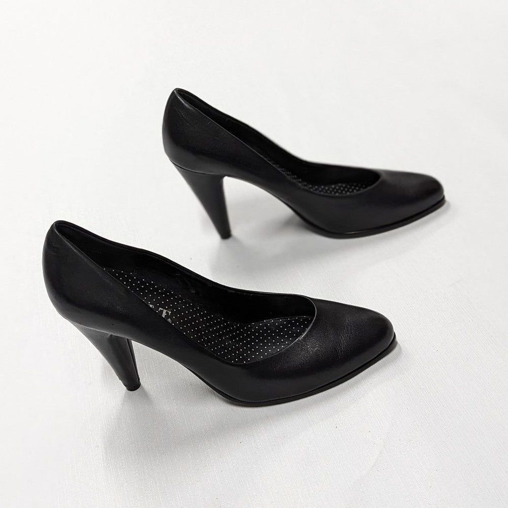 Mix It Leather Classic Black‎ Pumps Stiletto Heels Minimalist Office Size 8M